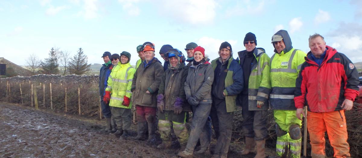 Burn House hedge laying group (Forest of Bowland AONB)
